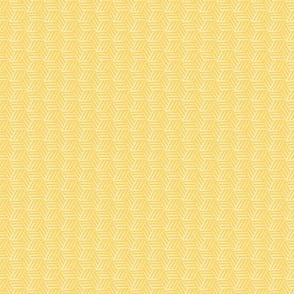 [XS] Hexagonal weave hand drawn lines - yellow mini abstract geometric