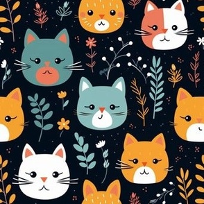 Cute cat pattern