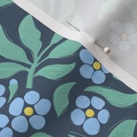 Victorian Style Elegance: Blue Forget-Me-Not Florals