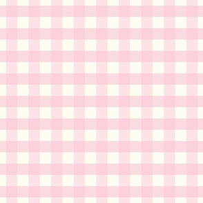 1 inch Large Light pink gingham check - Light pink cottagecore country plaid - perfect for wallpaper bedding tablecloth - baby pink