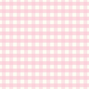 3/4 inch Medium Light pink gingham check - Light pink cottagecore country plaid - perfect for wallpaper bedding tablecloth - baby pink