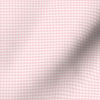 1/16 inch Micro (XXXS) Light pink gingham check - Light pink cottagecore country plaid - perfect for wallpaper bedding tablecloth
