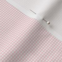 1/16 inch Micro (XXXS) Light pink gingham check - Light pink cottagecore country plaid - perfect for wallpaper bedding tablecloth