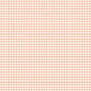 1/4 inch Small Peach gingham check - Soft Mellow peach or Peach parfait cottagecore country plaid - perfect for wallpaper bedding tablecloth - light baby peach