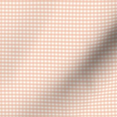 1/8 inch Tiny (xxs) Peach gingham check - Soft Mellow peach or Peach parfait cottagecore country plaid - perfect for wallpaper bedding tablecloth - light baby peach