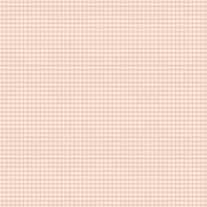 1/16 inch Micro (xxxs) Peach gingham check - Soft Mellow peach or Peach parfait cottagecore country plaid - perfect for wallpaper bedding tablecloth - light baby peach