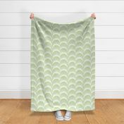 Serene palm Art Deco fern frond plume in tropical green wallpaper 12 scale by Pippa Shaw