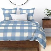 5 inch Huge Dorothy Blue gingham check - Soft Blue cottagecore country plaid - perfect for wallpaper bedding tablecloth - vichy check