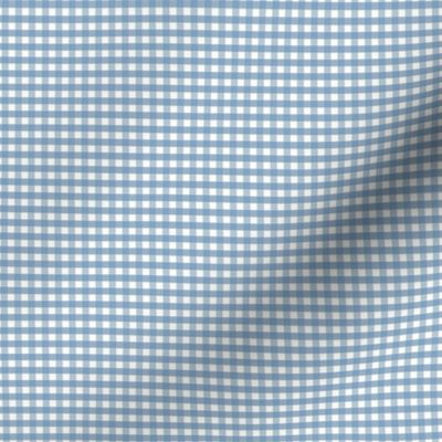 1/8 inch Tiny (xxs) Dorothy Blue gingham check - Soft Blue cottagecore country plaid - perfect for wallpaper bedding tablecloth - vichy check