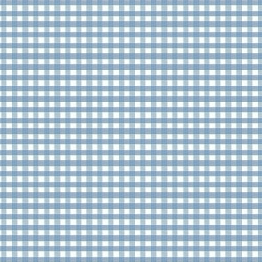 1/8 inch Tiny (xxs) Dorothy Blue gingham check - Soft Blue cottagecore country plaid - perfect for wallpaper bedding tablecloth - vichy check