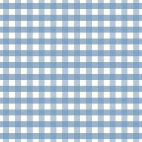 3/4 inch Medium Dorothy Blue gingham check - Soft Blue cottagecore country plaid - perfect for wallpaper bedding tablecloth - vichy check