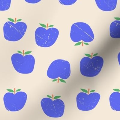 medium apples - electric blue textured 