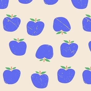 medium apples - electric blue textured 