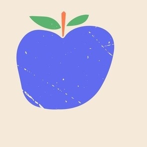 JUMBO apples - bright textured, electric blue 
