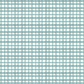 1/8 inch Tiny (xxs) Teal gingham check - Soft Teal cottagecore country plaid - perfect for wallpaper bedding tablecloth - vichy check
