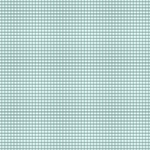 1/16 inch Micro (xxxs)Teal gingham check - Soft Teal cottagecore country plaid - perfect for wallpaper bedding tablecloth - vichy check