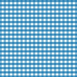 1/6 inch Extra Small Soft French Blue gingham check - Soft French Blue cottagecore country plaid - perfect for wallpaper bedding tablecloth - vichy check