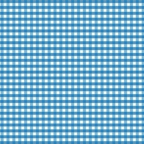 1/8 inch Tiny (xxs) Soft French Blue gingham check - Soft French Blue cottagecore country plaid - perfect for wallpaper bedding tablecloth - vichy check