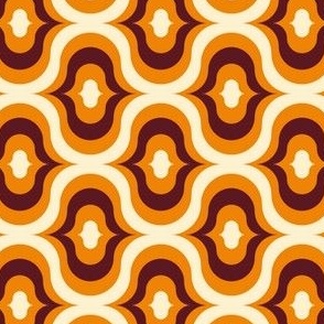 3034 C Small - retro waves, orange