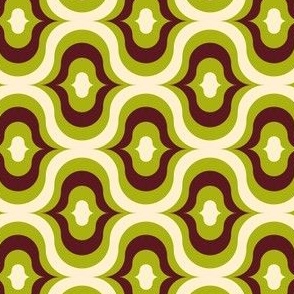 3034 D Small - retro waves, green