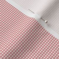 1/16 inch Micro (xxxs) Soft Peach Blossom gingham check - Soft Peach Blossom cottagecore country plaid - perfect for wallpaper bedding tablecloth - vichy check kopi