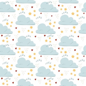 Sleepy Clouds Pattern