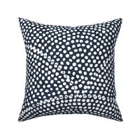 30 Serene Space- Relaxing Seigaiha Dots- Zen Arches- Abstract Boho Wallpaper- Bohemian Spa- Yoga Studio- Meditation Room- Japandi- White on Navy Blue- Dark Indigo Blue- Extra Large