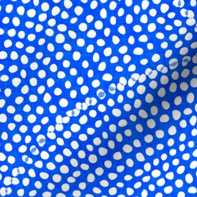 31 Serene Space- Relaxing Seigaiha Dots- Zen Arches- Abstract Boho Wallpaper- Bohemian Spa- Yoga Studio- Meditation Room- Japandi- White on Cobalt Blue- Bright Electric Blue- Large