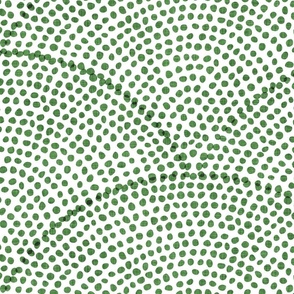 38 Serene Space- Relaxing Seigaiha Dots- Zen Arches- Abstract Boho Wallpaper- Bohemian Spa- Yoga Studio- Meditation Room- Japandi- Kelly Green  on White- Dark Green- Forest Green- Christmas- Extra Large