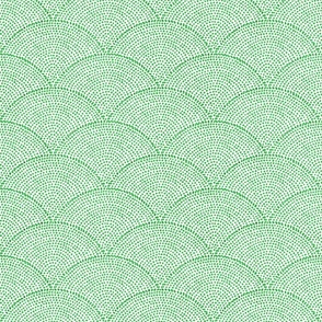 39 Serene Space- Relaxing Seigaiha Dots- Zen Arches- Abstract Boho Wallpaper- Bohemian Spa- Yoga Studio- Meditation Room- Japandi- Grass Green on White- Bright Kelly Green- Spring- Dopamine- Small