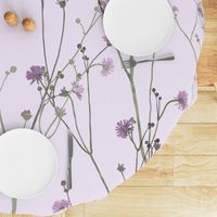 Serene watercolor green and mauve floral motifs (extra large scale)