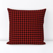 Houndstooth red and black minimalist down pattern