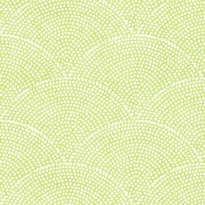 41 Serene Space- Relaxing Seigaiha Dots- Zen Arches- Abstract Boho Wallpaper- Bohemian Spa- Yoga Studio- Meditation Room- Japandi- Honeydew Green- Bright Pastel Green- Spring- Medium