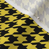 Houndstooth yellow and black minimalist down pattern