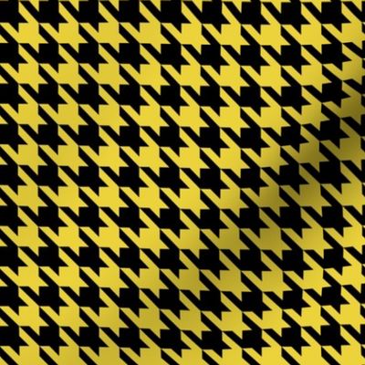 Houndstooth yellow and black minimalist down pattern