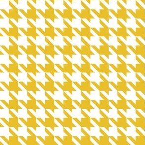 Houndstooth yellow and white minimalist down pattern