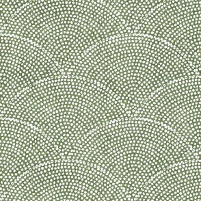 42 Serene Space- Relaxing Seigaiha Dots- Zen Arches- Abstract Boho Wallpaper- Bohemian Spa- Yoga Studio- Meditation Room- Japandi- Sage Green- Moss Green- Earthy Green- Olive- Medium