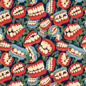 all the teeth are smiling