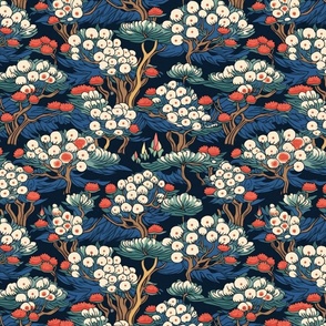 flowering japanese trees inspired by yoshitoshi