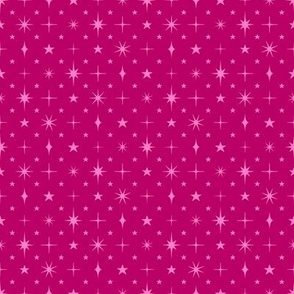 S - Pink Stars Estrella Blender - Bright Magenta Twinkle Little Star