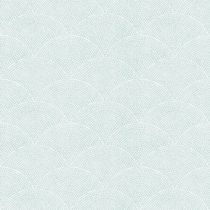 44 Serene Space- Relaxing Seigaiha Dots- Zen Arches- Abstract Boho Wallpaper- Bohemian Spa- Yoga Studio- Meditation Room- Japandi- Sea Glass Green- Soft Pastel Mint Green- Small