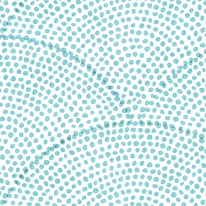 45 Serene Space- Relaxing Seigaiha Dots- Zen Arches- Abstract Boho Wallpaper- Bohemian Spa- Yoga Studio- Meditation Room- Japandi- Pool on White- Light Pastel Turquoise Blue- Baby Blue- Extra Large