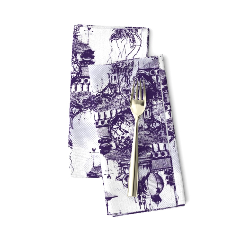 STRANGE FLYING ISLAND TOILE - purple