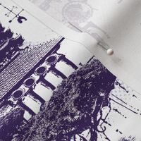 STRANGE FLYING ISLAND TOILE - purple