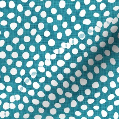 46 Serene Space- Relaxing Seigaiha Dots- Zen Arches- Abstract Boho Wallpaper- Bohemian Spa- Yoga Studio- Meditation Room- Japandi- White on Lagoon- Turquoise Blue- Teal- Extra Large