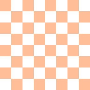 1” Peach Fuzz and White Checkers