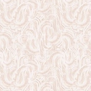 Abstract Curved Brushstrokes - Ditsy Scale - Rose Cloud and Cream Lines Arches Curves Boho Curvy Blush Pink