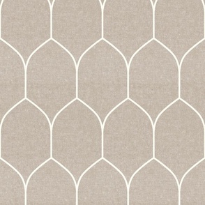 Art Deco Scallops - beige - LAD23