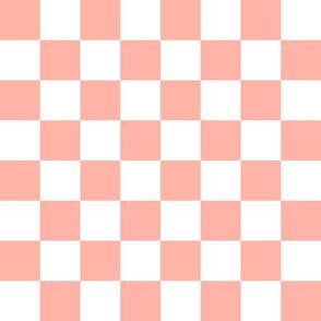 1” Peach Pearl and White Checkers