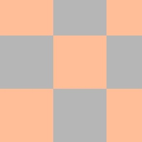 Jumbo 3” Checkers Peach Fuzz and Mid Grey